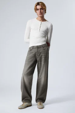 SPHERE LOW WAIST LOOSE STRAIGHT LEG JEANS|Weekday Cheap