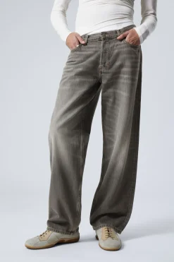 SPHERE LOW WAIST LOOSE STRAIGHT LEG JEANS|Weekday Cheap