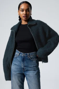 STRICKJACKE MIT REISSVERSCHLUSS BEA|Weekday New