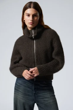 STRICKJACKE MIT REISSVERSCHLUSS BEA|Weekday Cheap