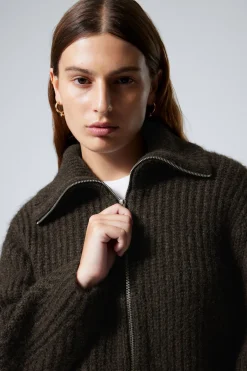 STRICKJACKE MIT REISSVERSCHLUSS BEA|Weekday Cheap