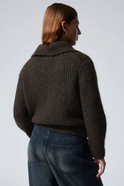 STRICKJACKE MIT REISSVERSCHLUSS BEA|Weekday Cheap