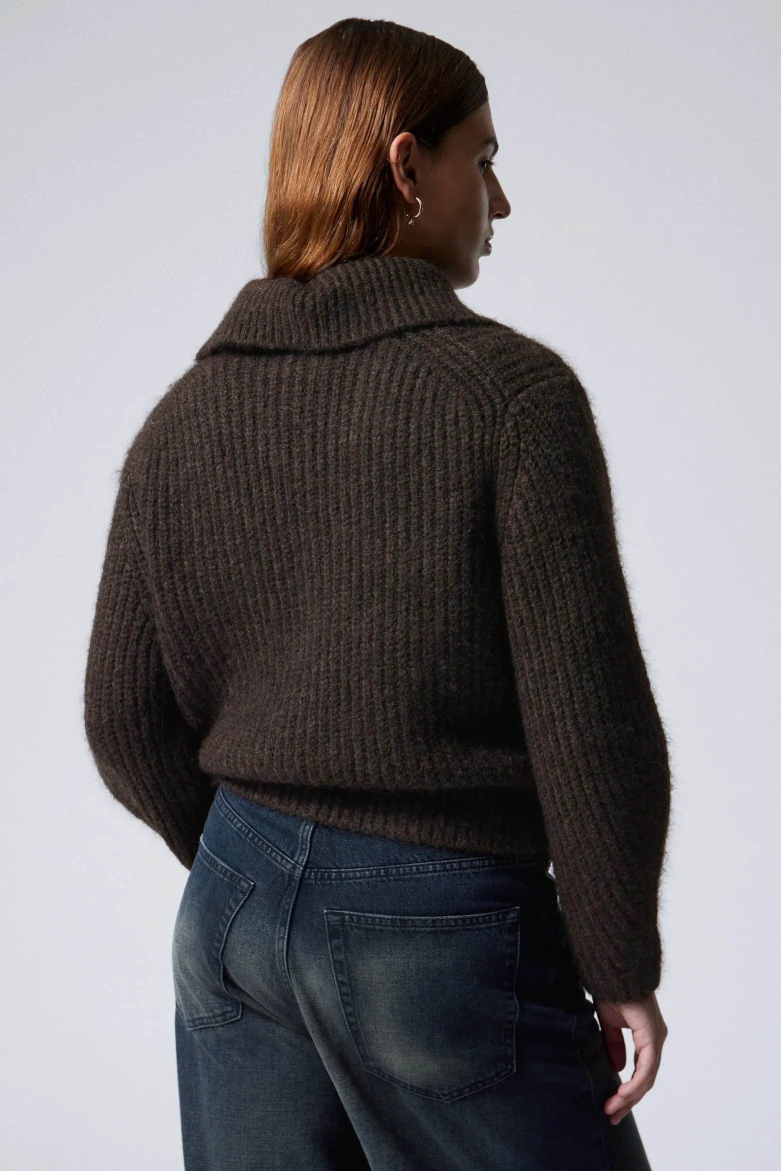 STRICKJACKE MIT REISSVERSCHLUSS BEA|Weekday Cheap