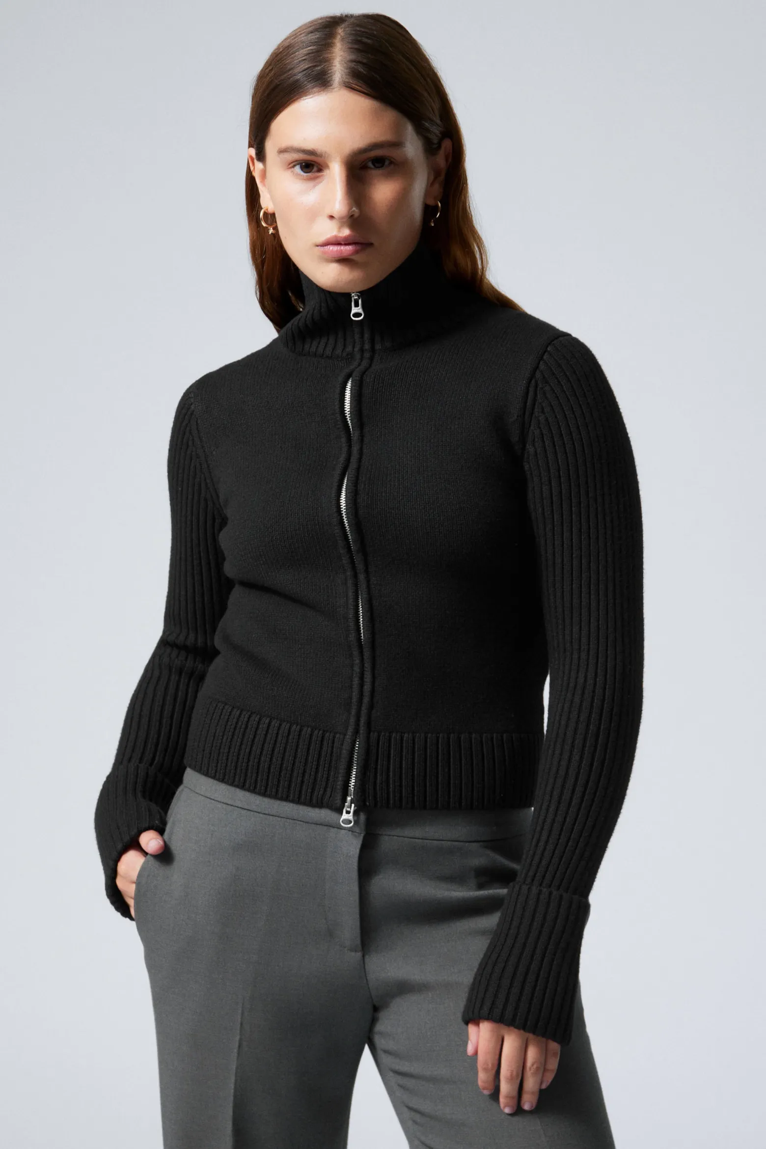 STRICKJACKE MIT REISSVERSCHLUSS WINONA|Weekday Best Sale