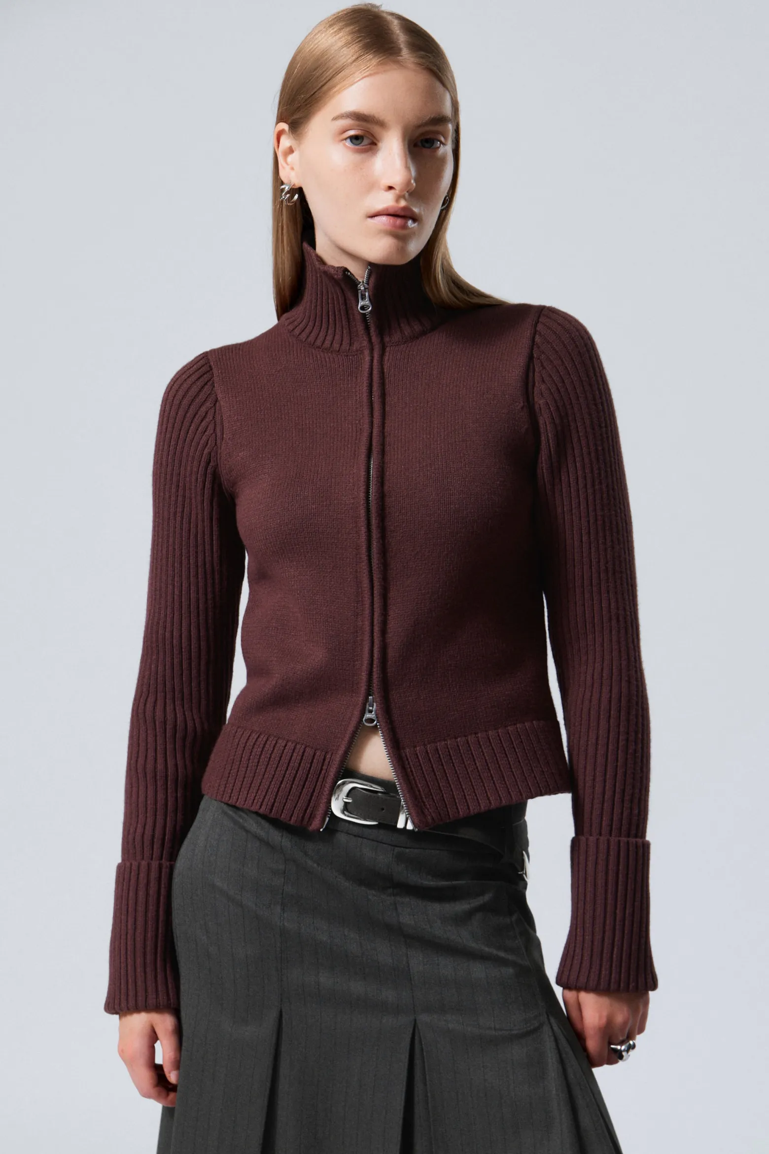 STRICKJACKE MIT REISSVERSCHLUSS WINONA|Weekday Store