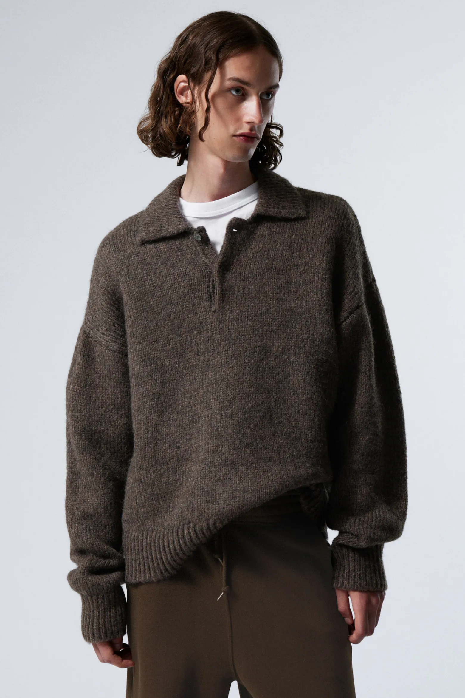 STRICK-POLOPULLOVER BOBBY MIT LOCKERER PASSFORM|Weekday Best