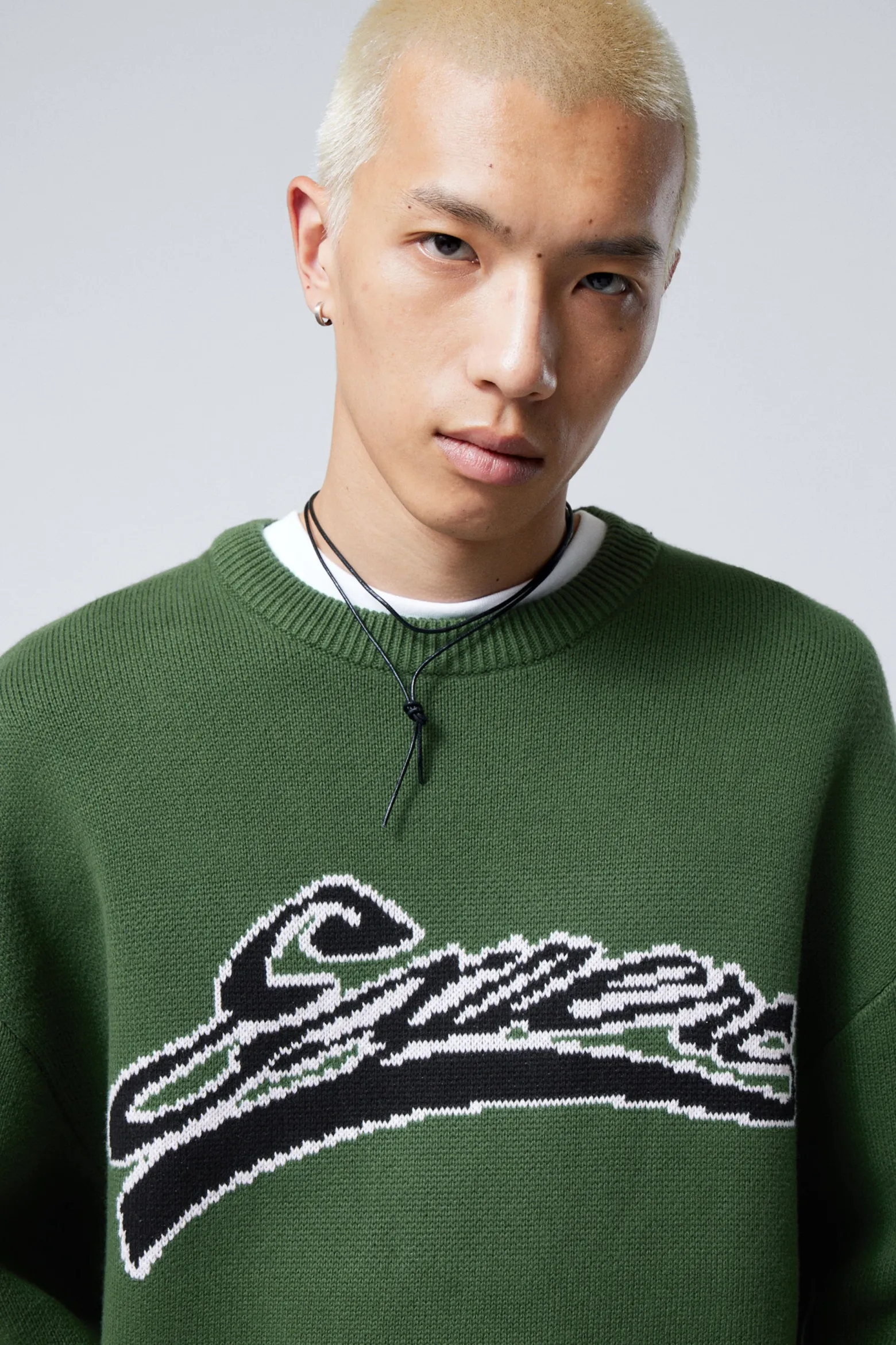 STRICKPULLOVER MIT PRINT CYPHER|Weekday Cheap