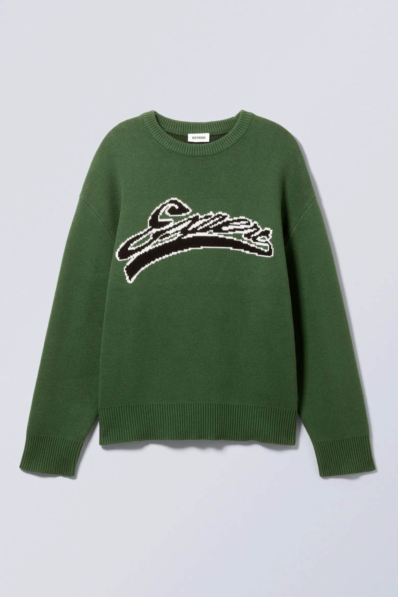 STRICKPULLOVER MIT PRINT CYPHER|Weekday Cheap