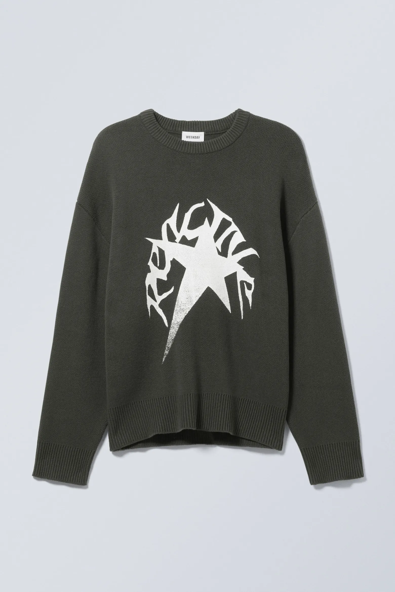 STRICKPULLOVER MIT PRINT CYPHER|Weekday Best Sale