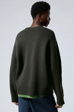 STRICKPULLOVER MIT PRINT CYPHER|Weekday Best Sale