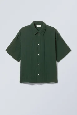 STRUKTURIERTES OVERSIZED-KURZARMHEMD|Weekday Shop