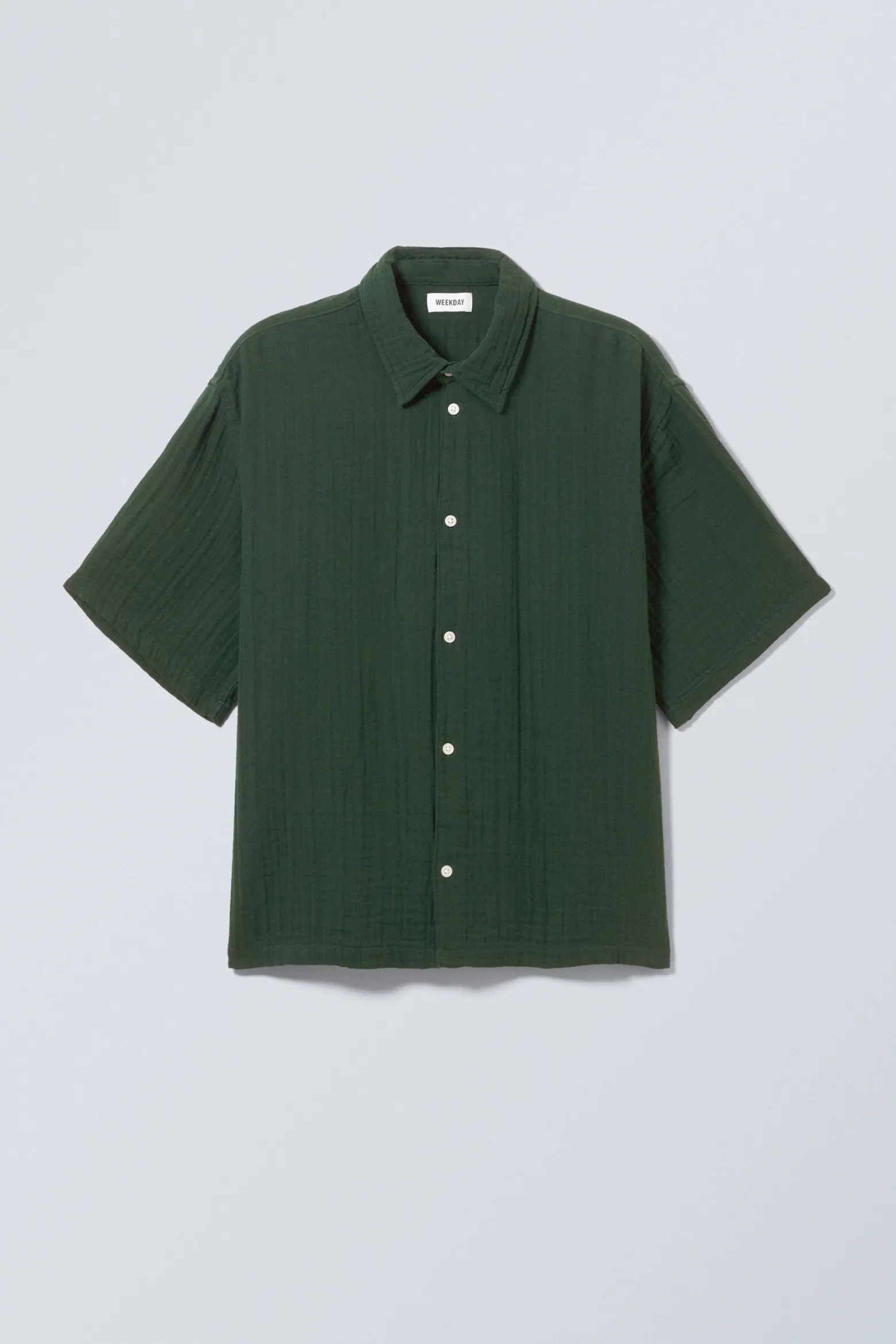 STRUKTURIERTES OVERSIZED-KURZARMHEMD|Weekday Shop