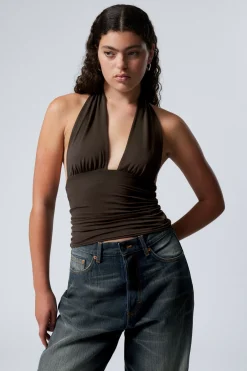 TIEF SITZENDES NECKHOLDER-TOP|Weekday Sale