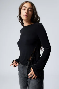 TOP MIT SEITLICHER BINDUNG|Weekday Fashion