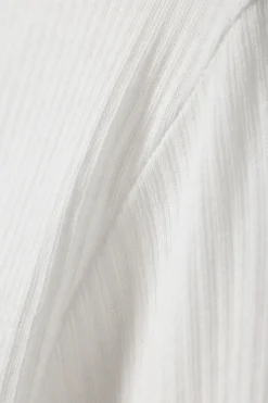TRANSPARENTES, GERIPPTES LANGARM-TOP|Weekday Best