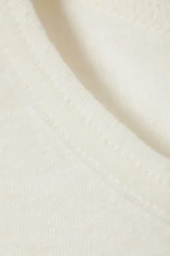 TRANSPARENTES, KÖRPERBETONTES LEINENMIX-T-SHIRT|Weekday Outlet