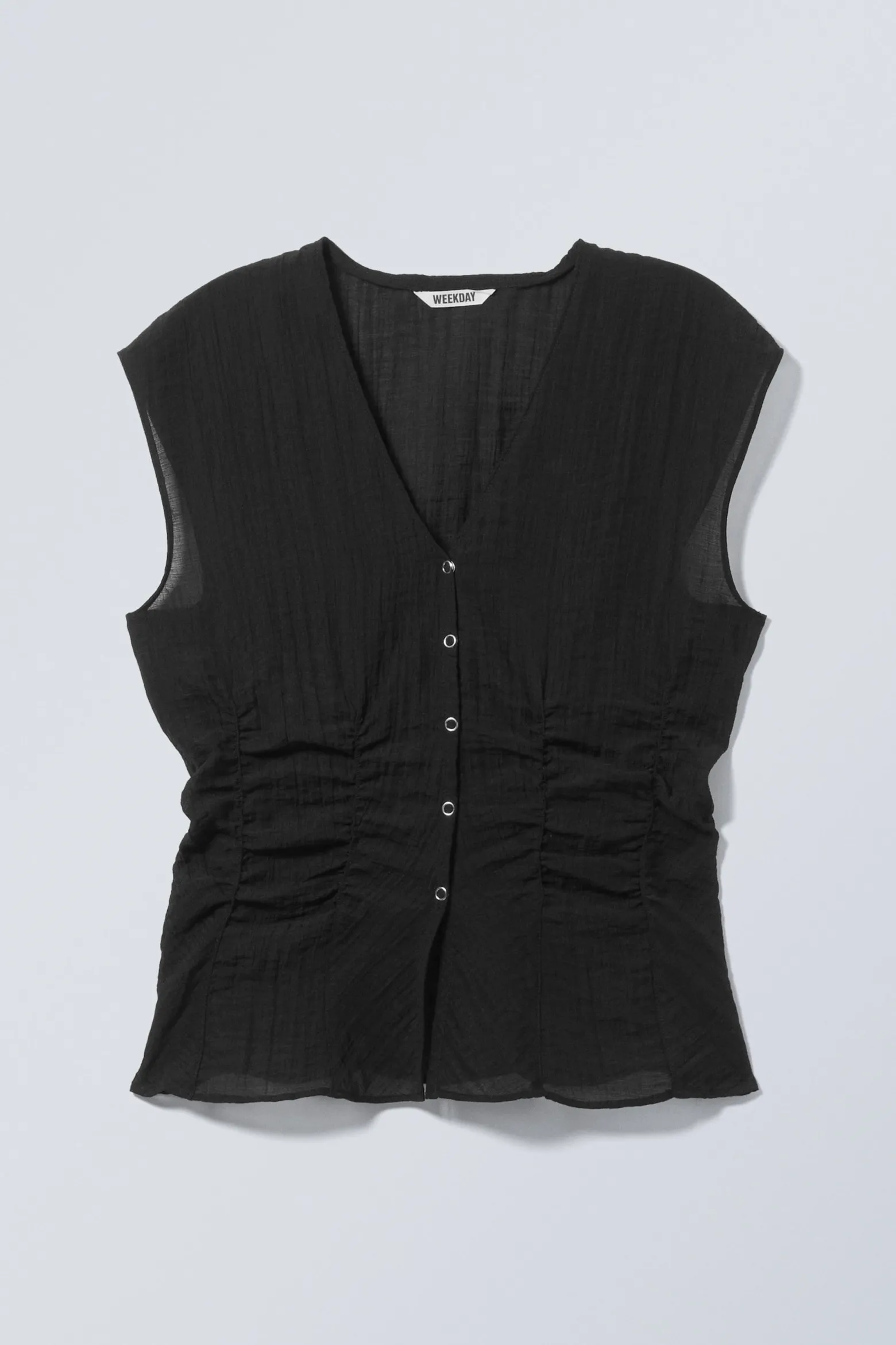 TRANSPARENTES OBERTEIL MIT FLÜGELÄRMELN|Weekday Store