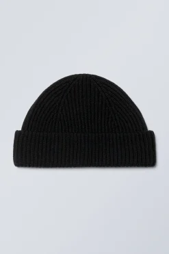 UMGESCHLAGENE STRICKMÜTZE AUS WOLLMISCHUNG|Weekday New