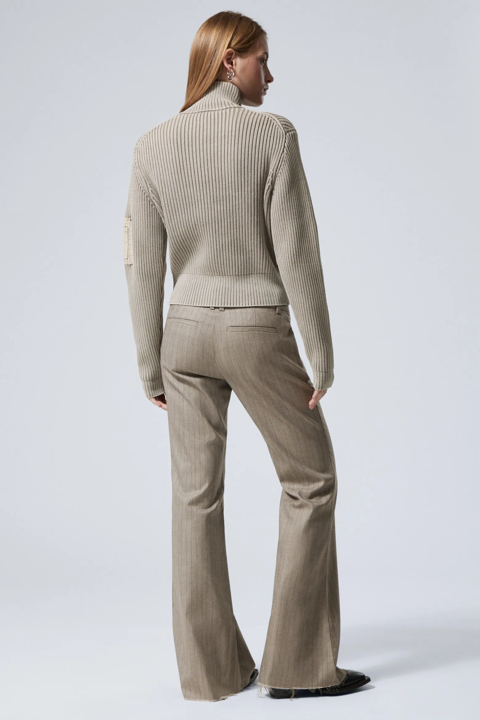 VERWASCHENER RIPPSTRICK-CARDIGAN MIT ZIPPER|Weekday Clearance