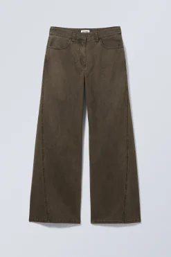 WEITE BAUMWOLLHOSE IN WASHED-OPTIK|Weekday Store