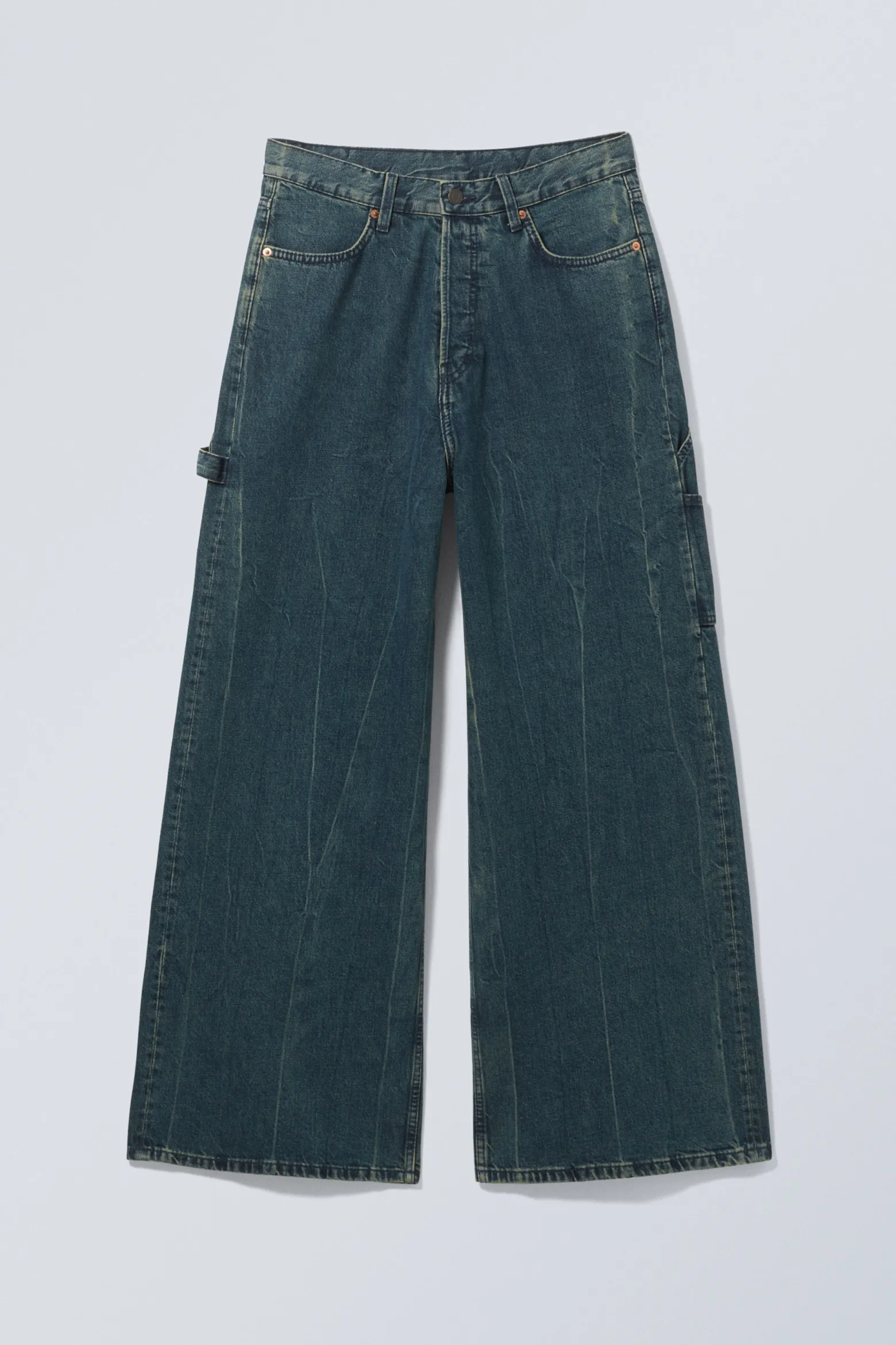 WEITE ZIMMERMANNSJEANS MIT NORMALER TAILLE|Weekday Best