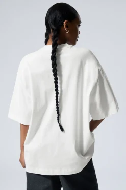 WEITES OVERSIZE-T-SHIRT MIT PRINT|Weekday Flash Sale