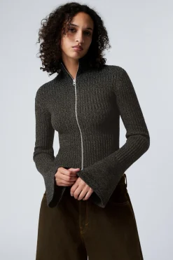 ZIP-CARDIGAN AUS CHENILLE|Weekday Fashion