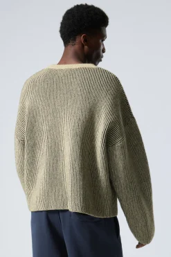 ZWEIFARBIGER STRICKPULLOVER AUS WOLLMISCHUNG|Weekday Sale