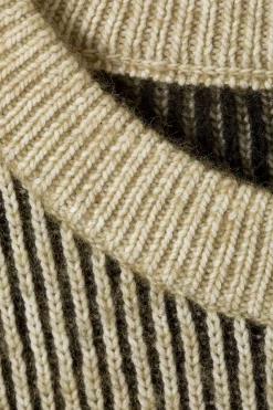 ZWEIFARBIGER STRICKPULLOVER AUS WOLLMISCHUNG|Weekday Sale
