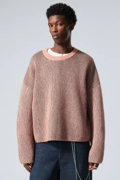 ZWEIFARBIGER STRICKPULLOVER AUS WOLLMISCHUNG|Weekday Fashion