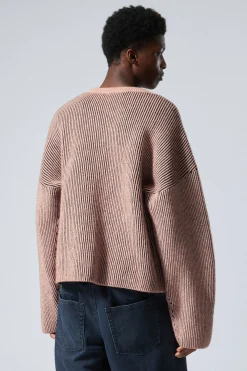ZWEIFARBIGER STRICKPULLOVER AUS WOLLMISCHUNG|Weekday Fashion