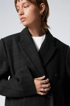 ZWEIREIHIGER OVERSIZED-MANTEL AUS WOLLMISCHUNG|Weekday Clearance