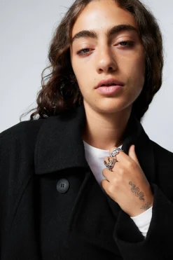 ZWEIREIHIGER OVERSIZED-MANTEL AUS WOLLMISCHUNG|Weekday Best Sale